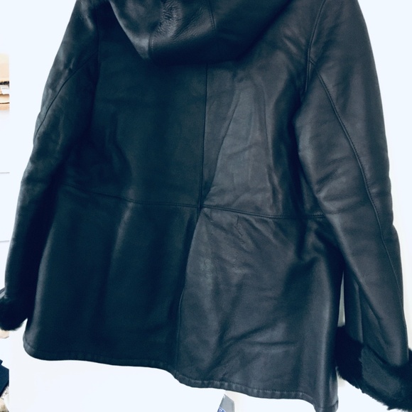 BLUE DUCK Fox Fur-Trim Sheepskin Hooded Jacket - Picture 12 of 15